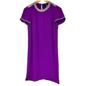 Isabel Marant embellished short sleeve sheath dress